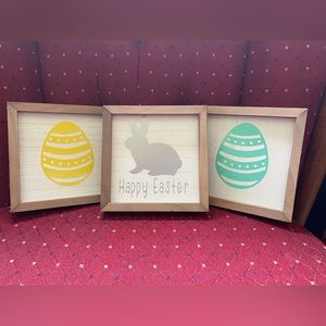 Chalk Couture & vinyl Easter home decor, set of 3 5x5